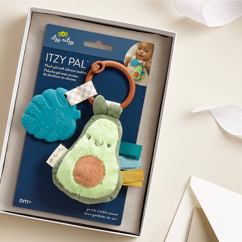 Itzy Pal Plush + Teether: Avocado