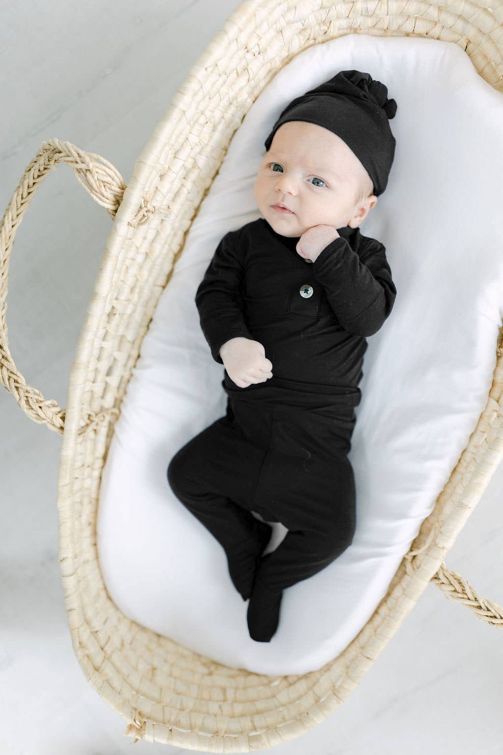 Newborn Baby Three Piece Set - Black