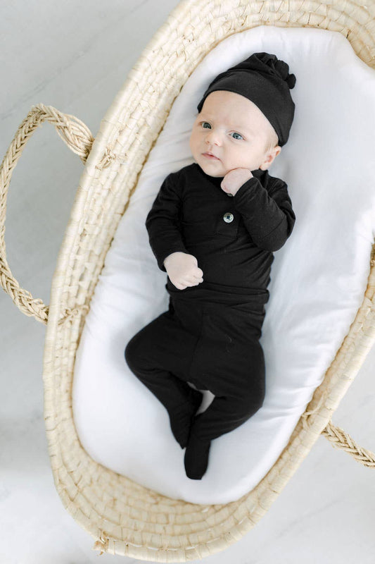 Newborn Baby Three Piece Set - Black