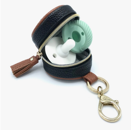 Coffee & Cream Pacifier Charm Pod Keychain