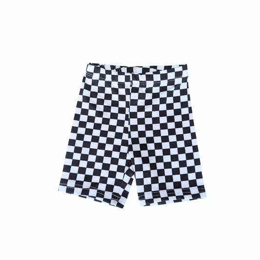 Checker Biker Shorts