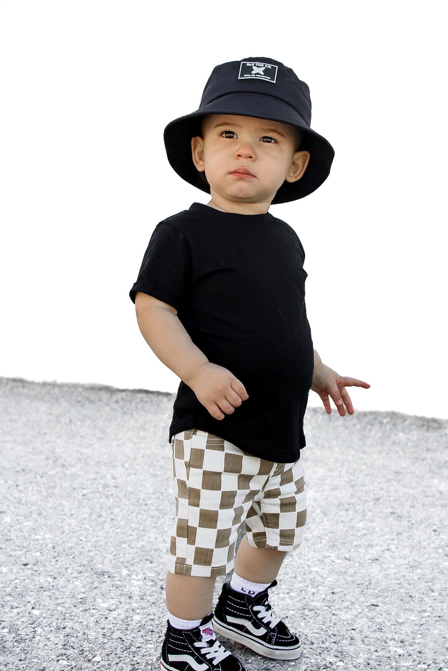 DENIM SHORTS - CHECKERS