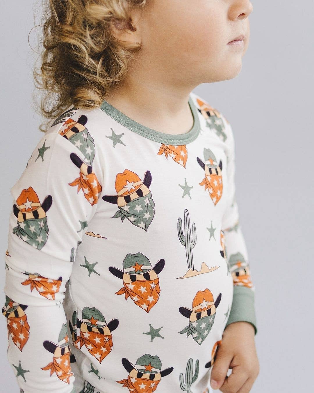 Smiley Cowboy Bamboo Two Piece Set