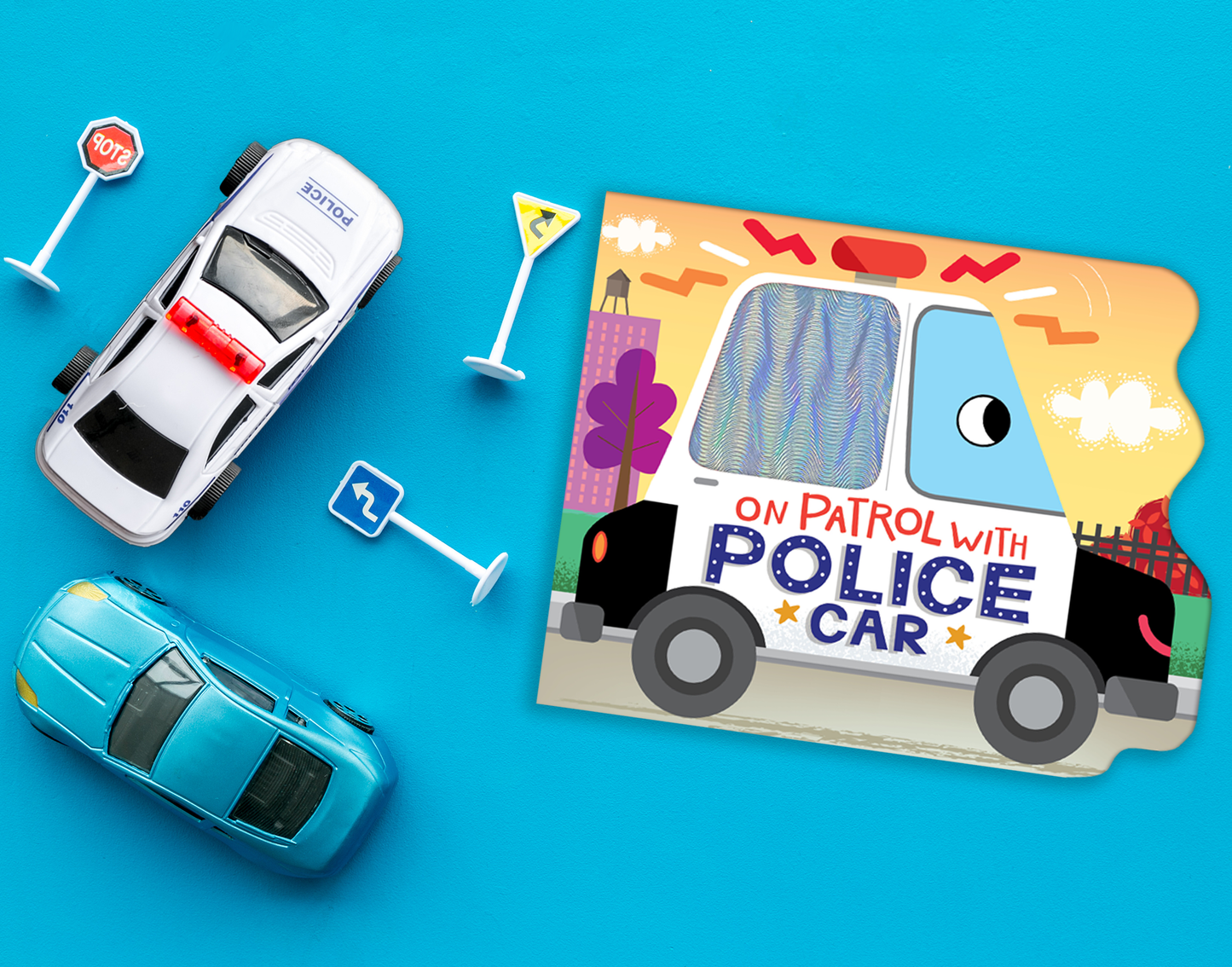On Patrol with Police Car Children's Board Book