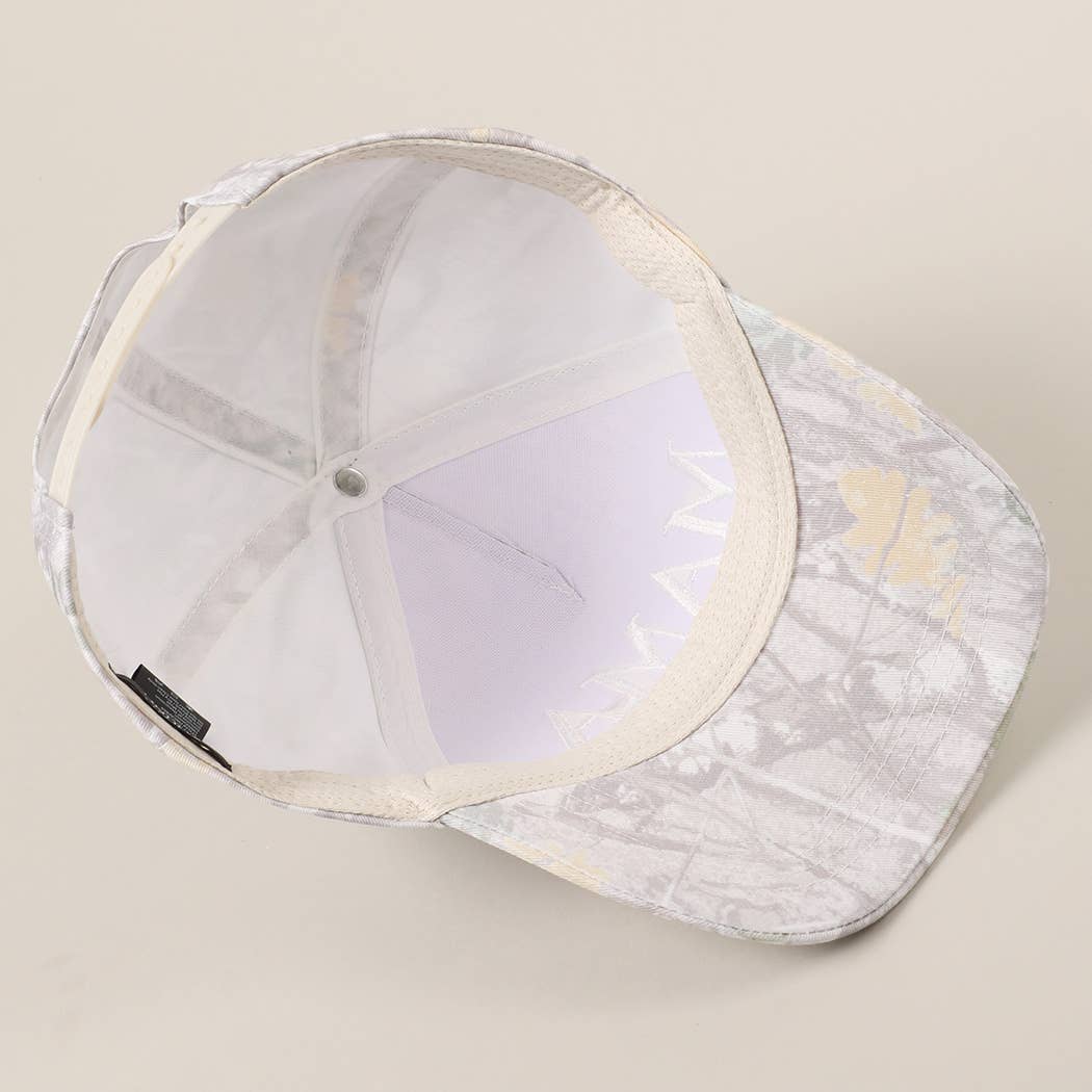 MAMA Embroidered Light Camo Trucker Hat