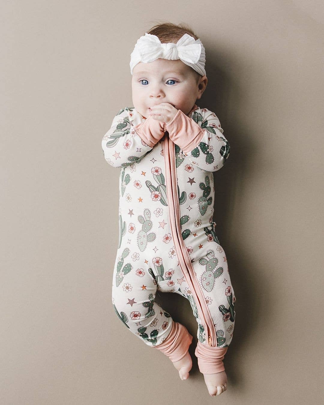 Cactus Flower Bamboo Romper