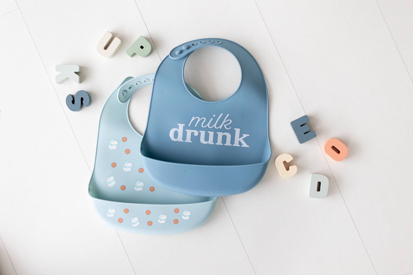 Silicone Bib Set, Milk Drunk