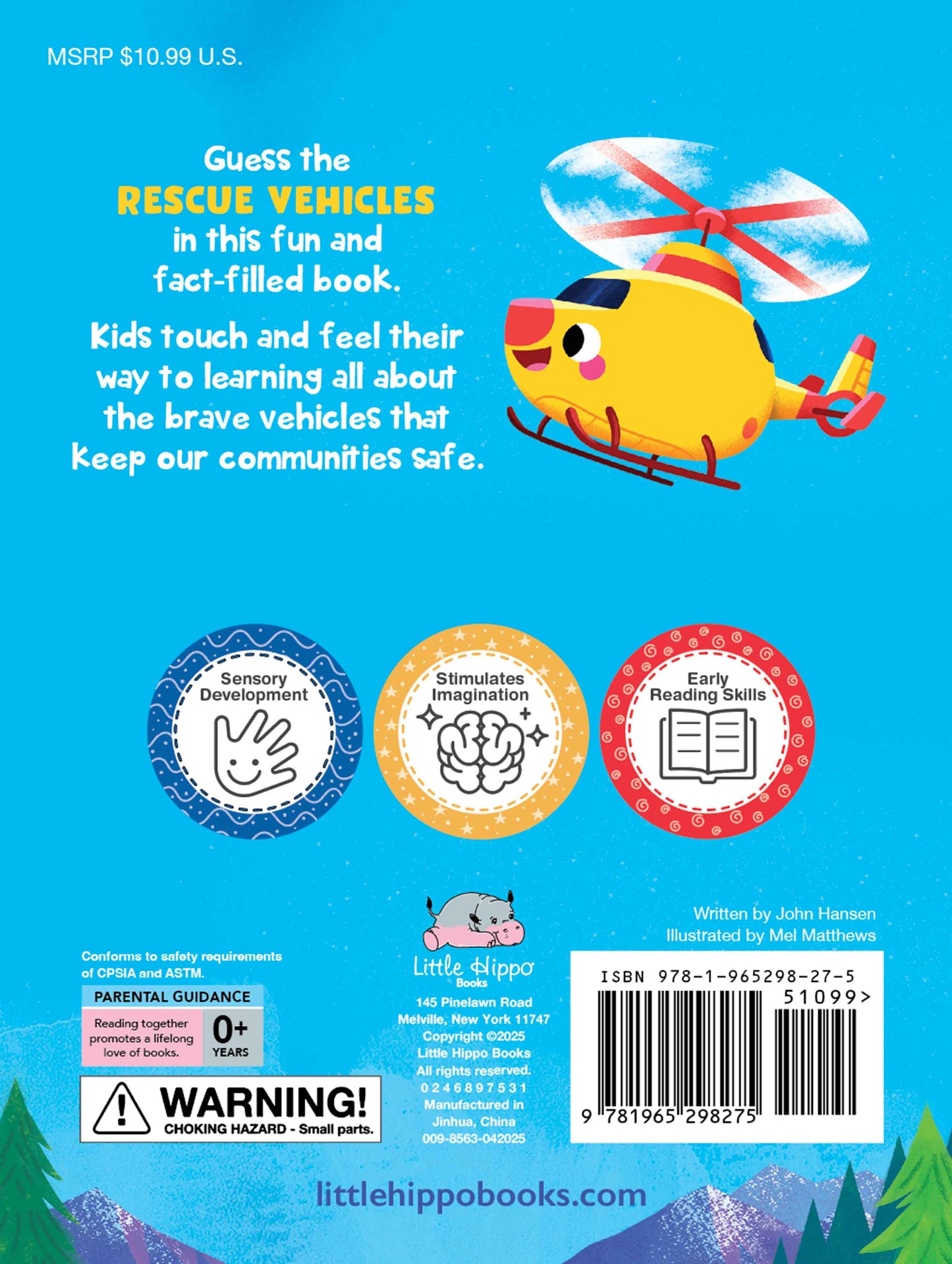 Rescue Vehicles - Silicone Touch & Feel Children's Board Book