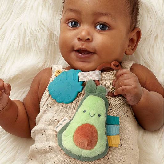 Itzy Pal Plush + Teether: Avocado