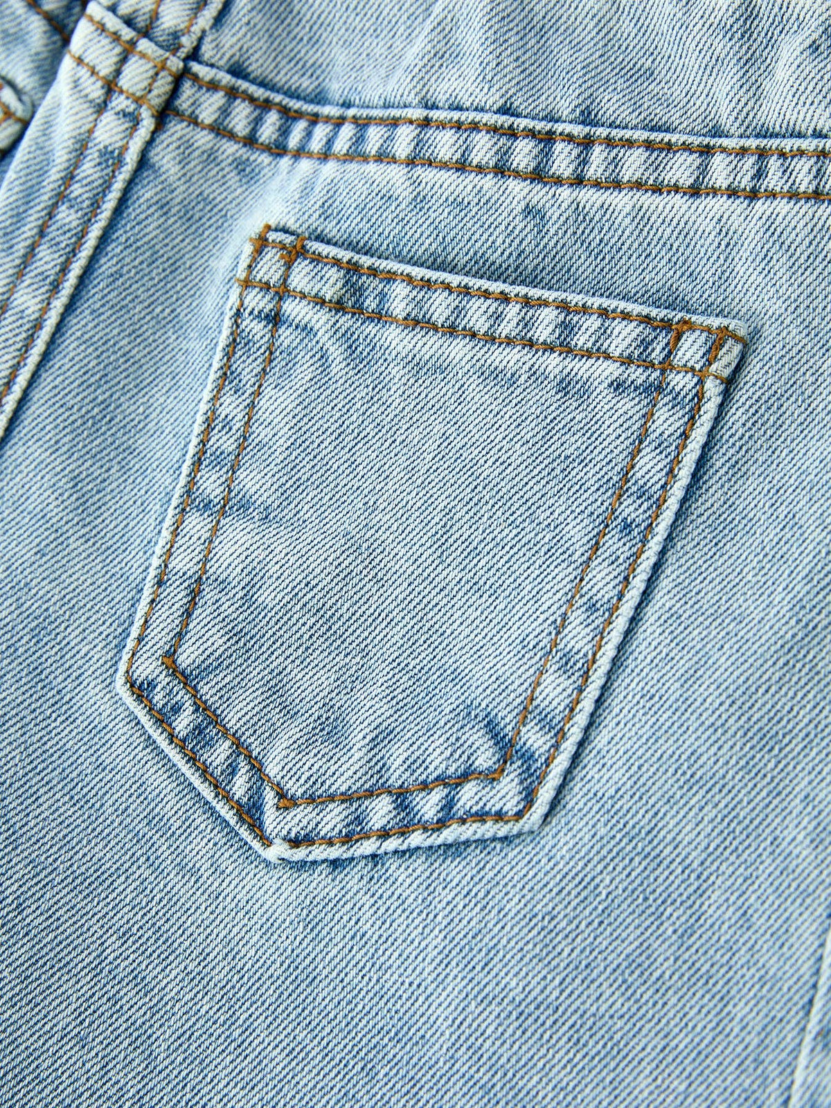 Girls Light Wash Bow Relaxed Denim Jeans