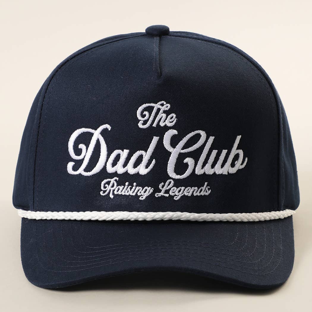 The Dad Club Raising Legends Embroidered Rope Trucker Hat: NAVY