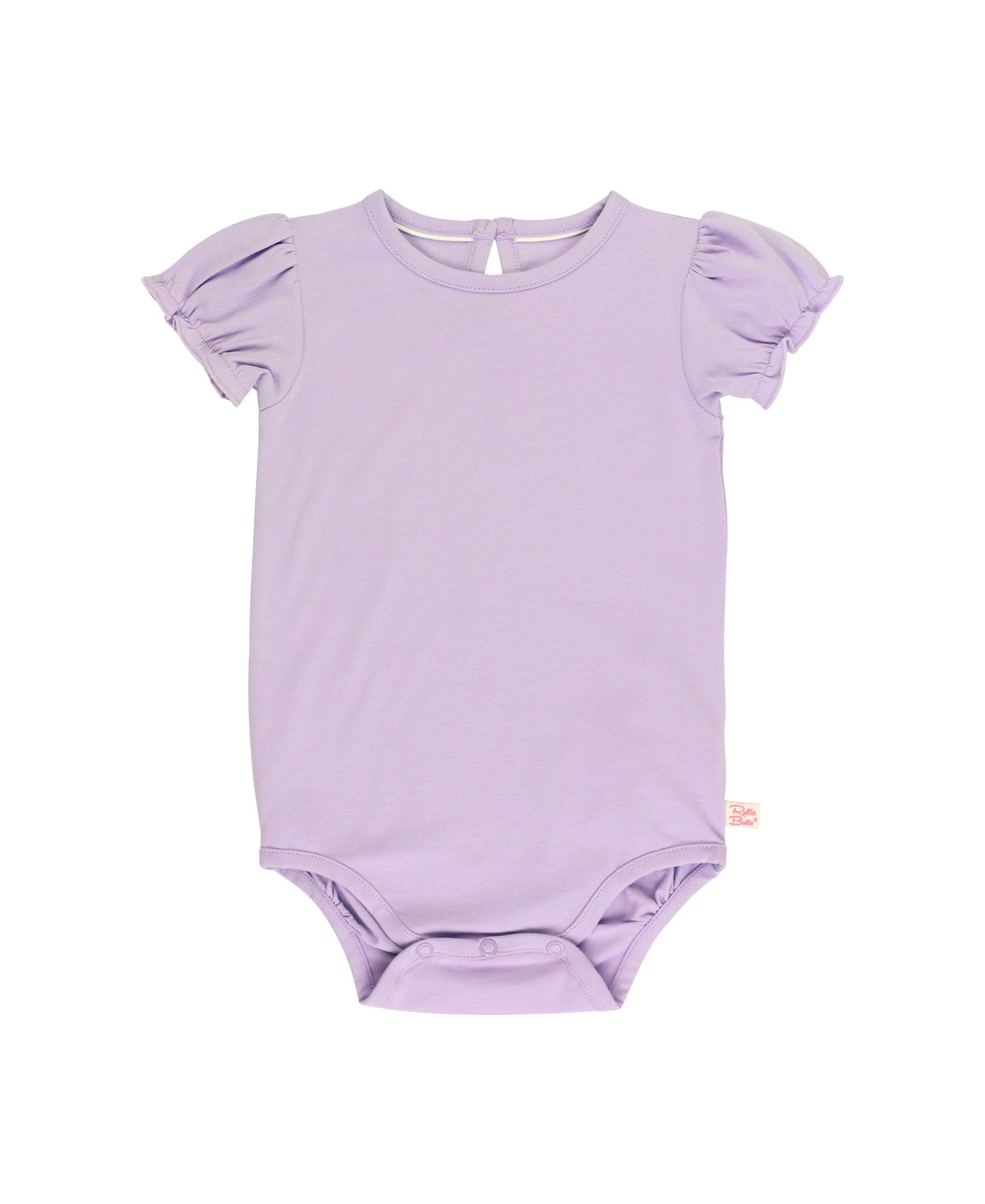 Baby Girls Lavender Knit Puff Short Sleeve Bodysuit