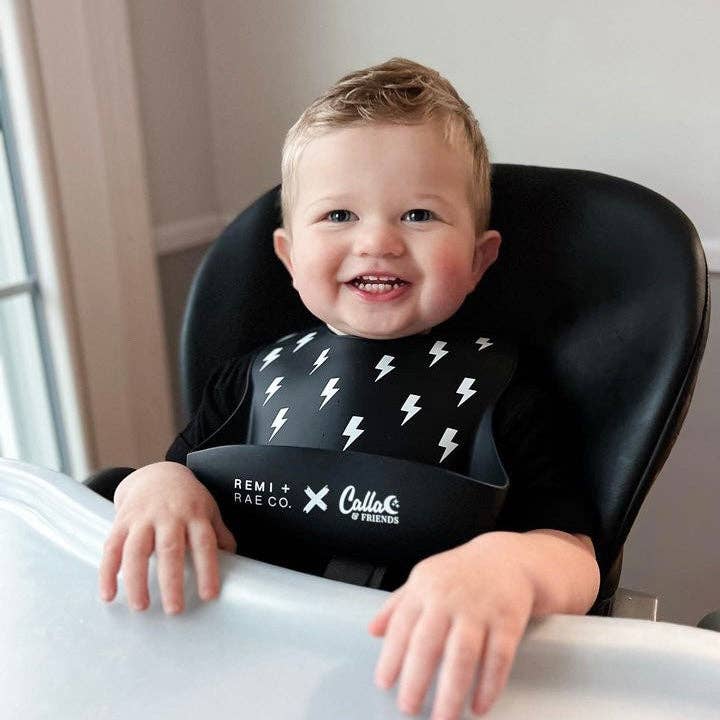 Lightning Bolt Catch All Bib: Black