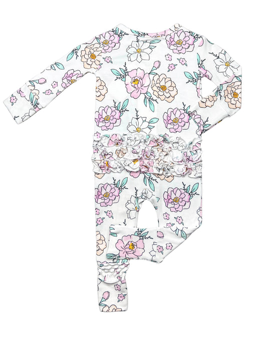 Ellington Bamboo Ruffle Zip Romper