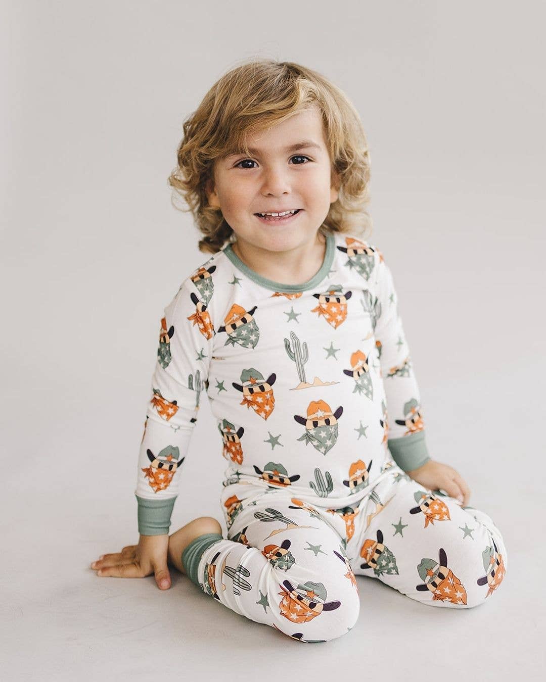 Smiley Cowboy Bamboo Two Piece Set