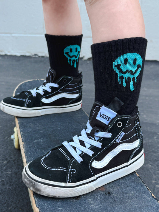 Aqua Smiley Infant & Kids Socks