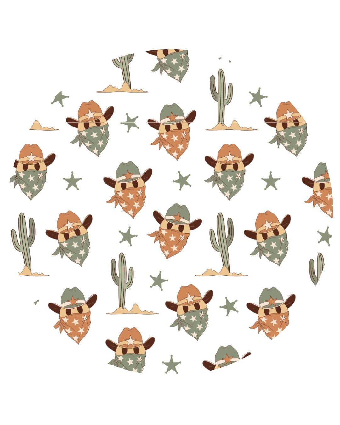 Smiley Cowboy Bamboo Two Piece Set