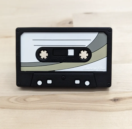 Black Cassette Tape Teether
