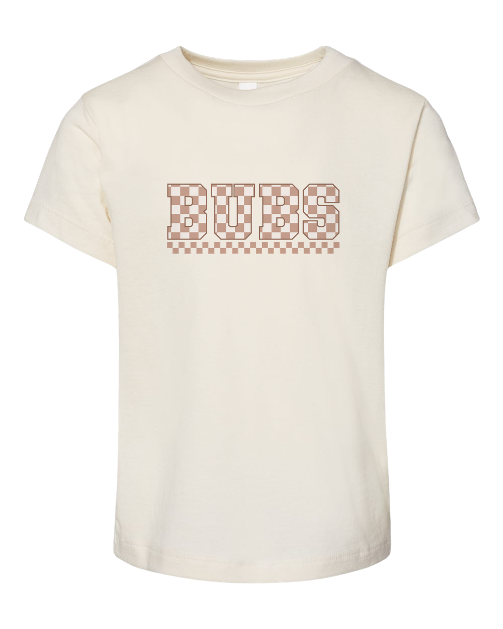 Beige Checkered Bubs Matching Infant and Toddler Tee