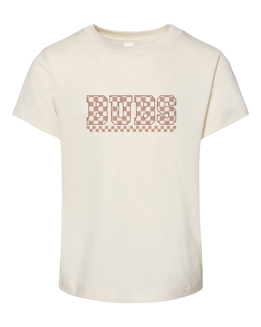 Beige Checkered Bubs Matching Infant and Toddler Tee