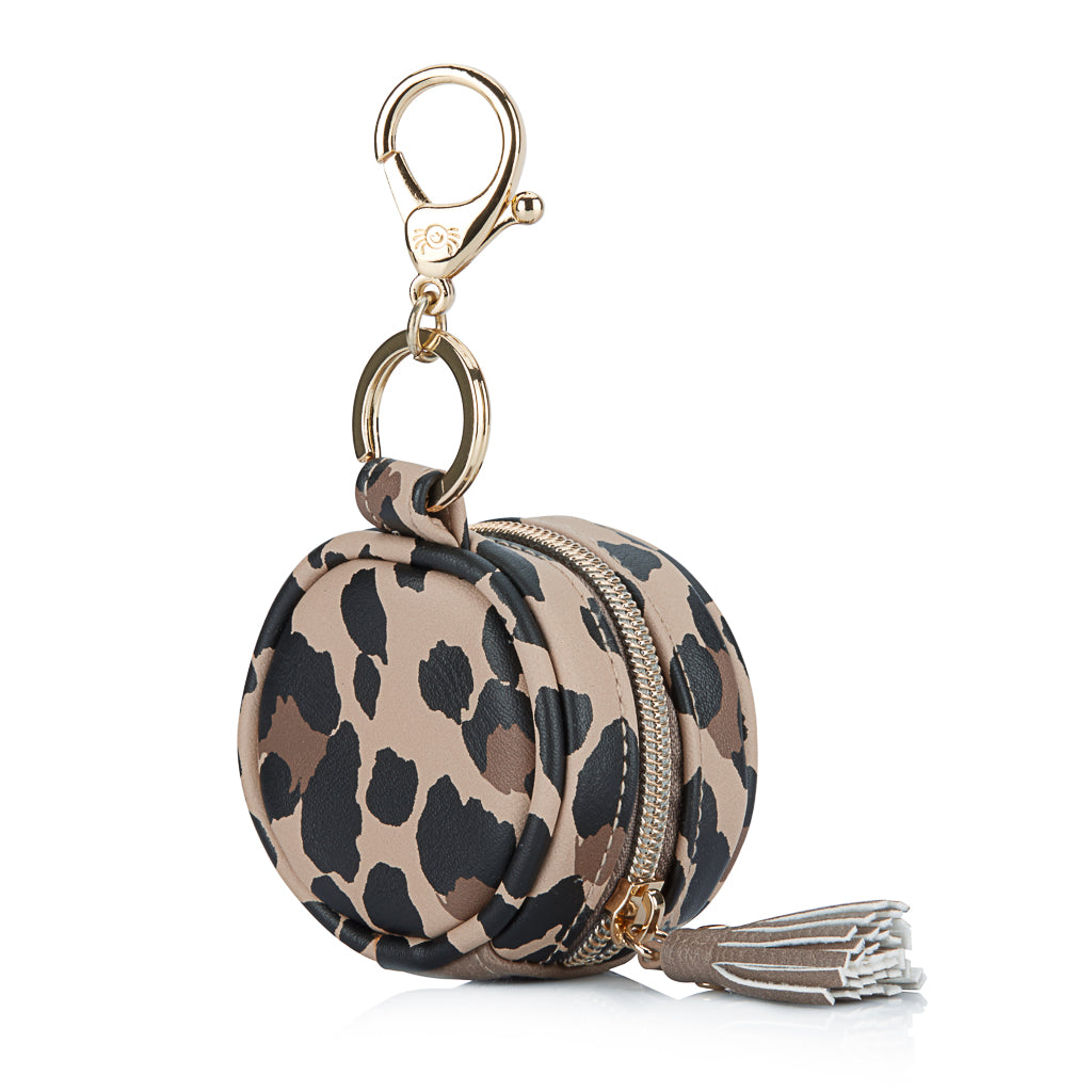 Leopard Pacifier Pod Keychain