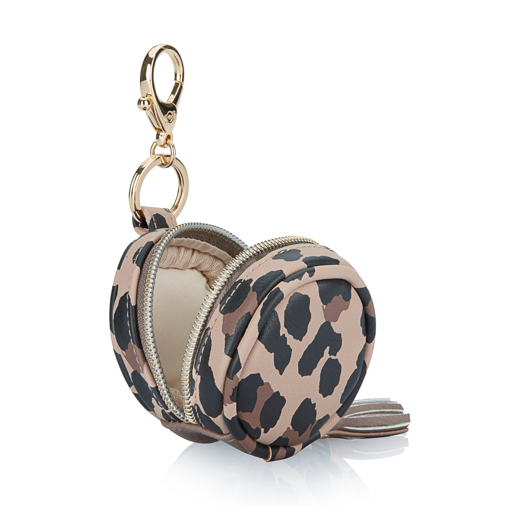 Leopard Pacifier Pod Keychain