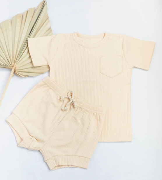 Cream Organic Two Piece Set