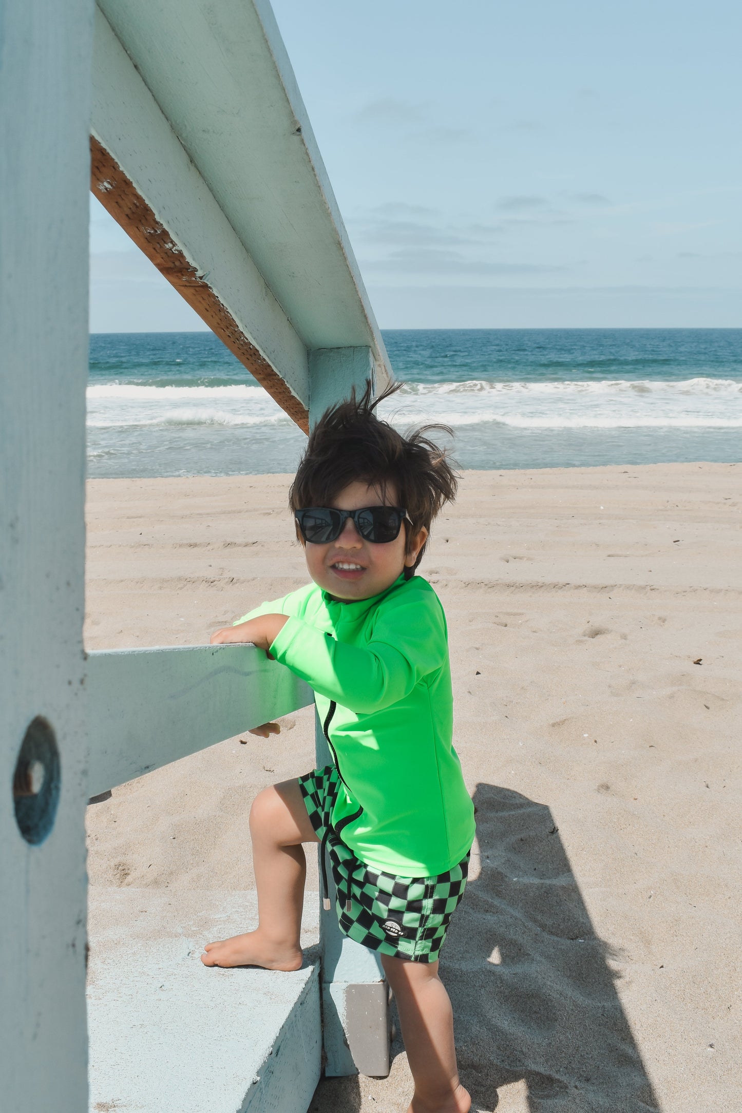 UPF50 RASHGUARD SHIRT - ELECTRIC LIME