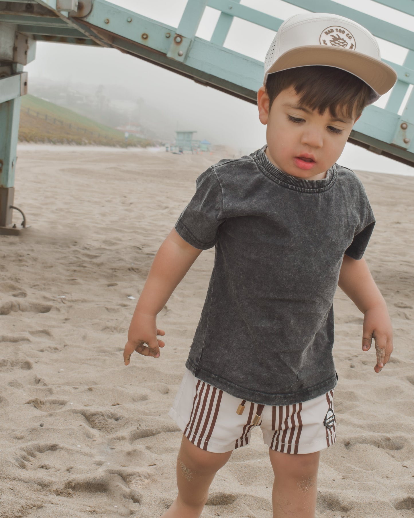 STONE WASH TEE - CHARCOAL