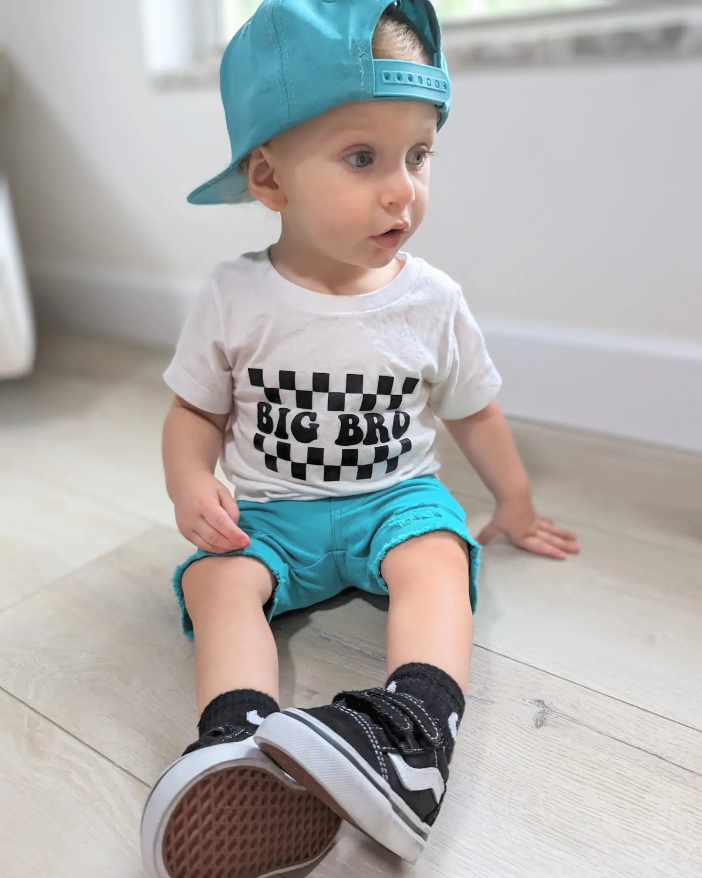 Teal Good Vibes Infant Snapback