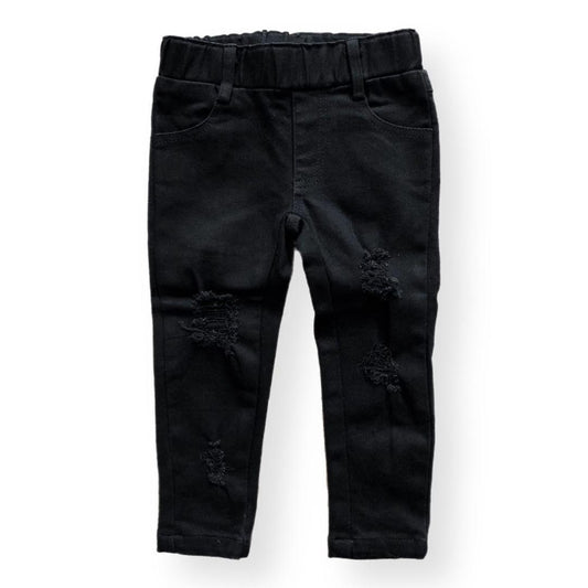 Black Distressed Denim