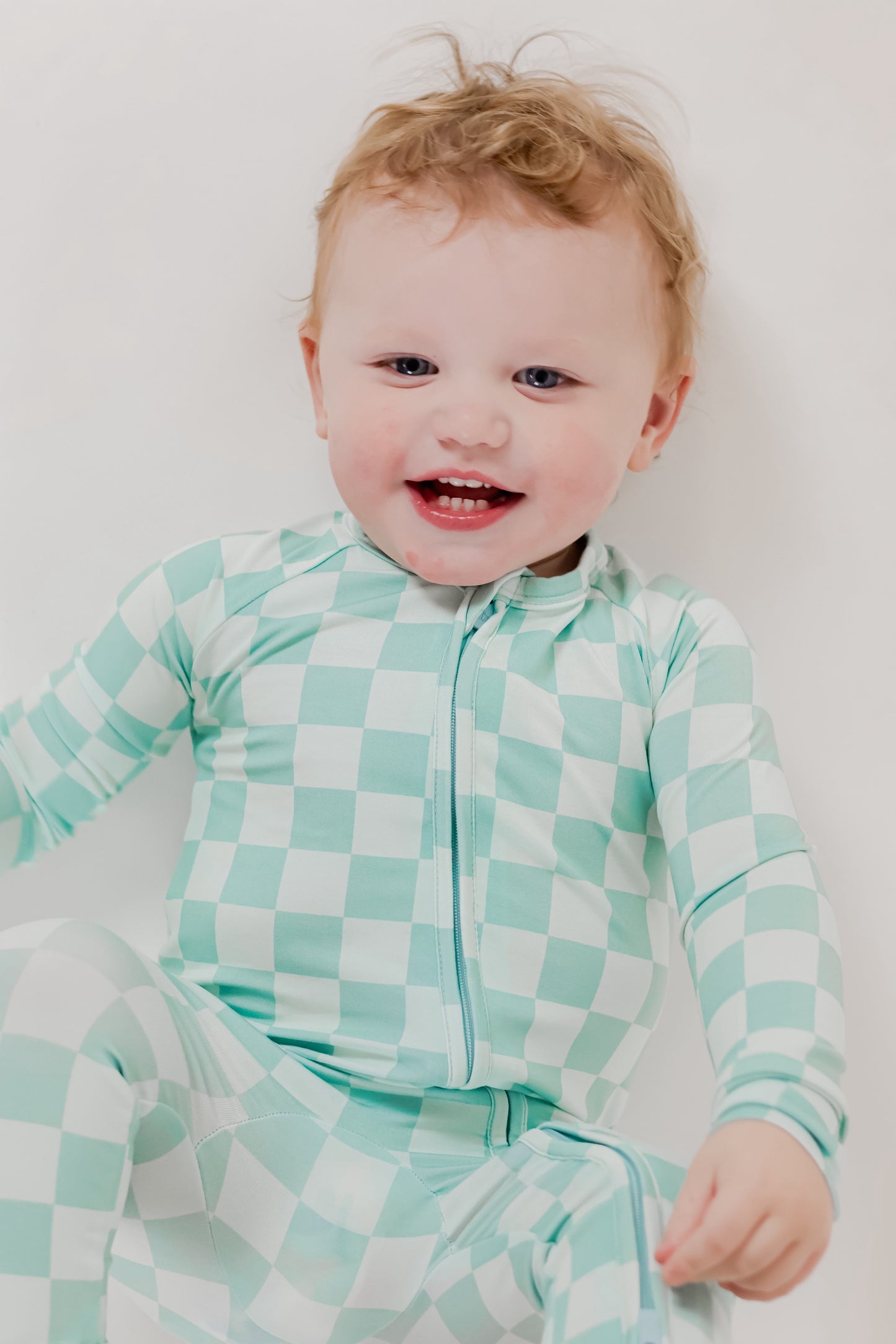 Minty Fresh Checks Bamboo Romper