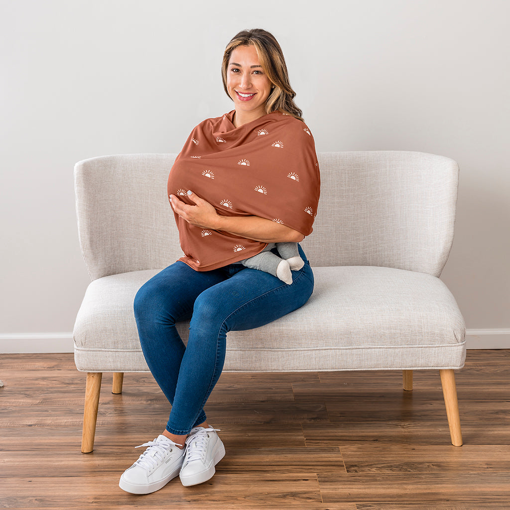 Terracotta Sunrise Mom Boss 4-in-1 Multi-Use Nursing Cover