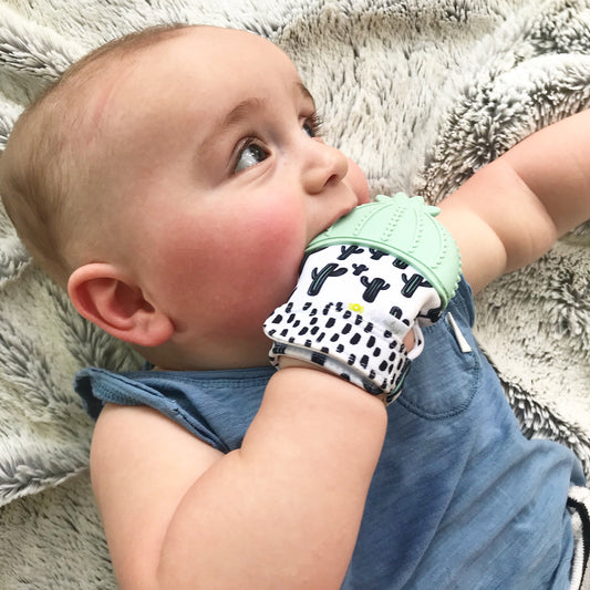 Cactus Itzy Mitt Silicone Teething Mitt