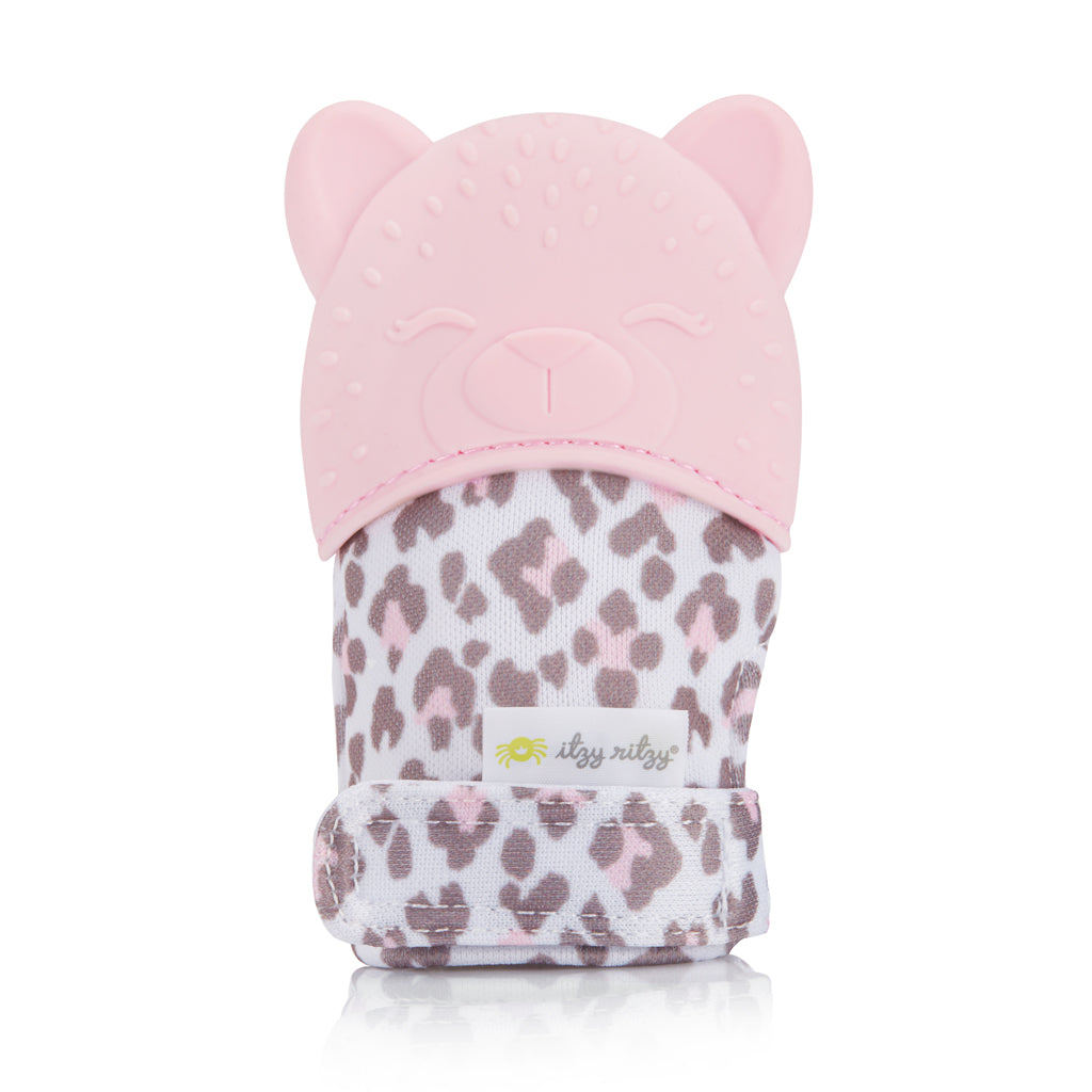Leopard Itzy Teething Mitt