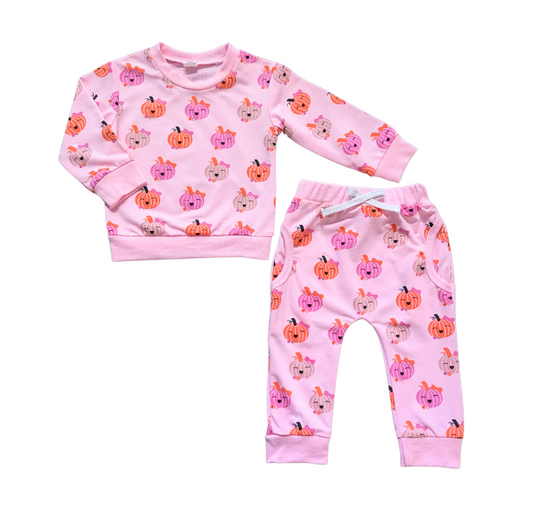 Pink Pumpkins Two Piece Lounge Set