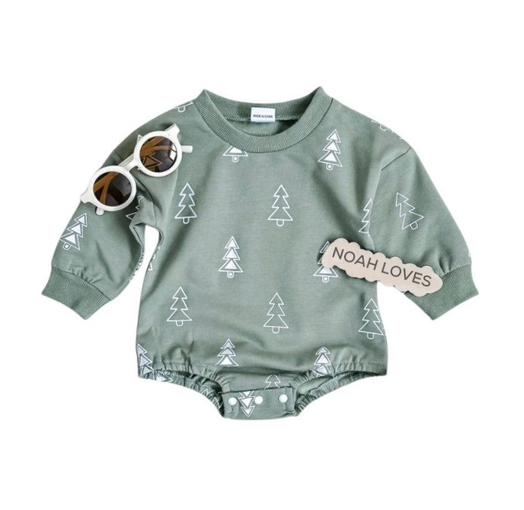 Christmas Trees Infant Bubble Romper