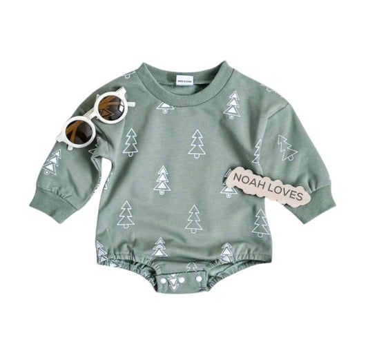 Christmas Trees Infant Bubble Romper