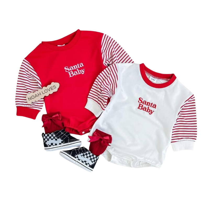 Santa Baby Infant Christmas Bubble Romper