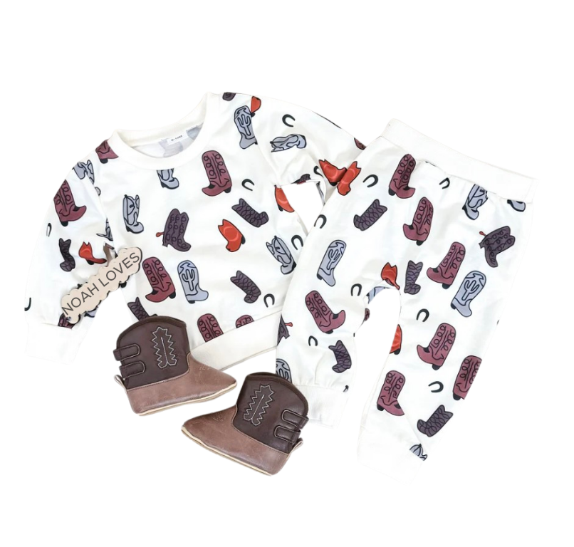 Cowboy Boots Toddler Jogger Set