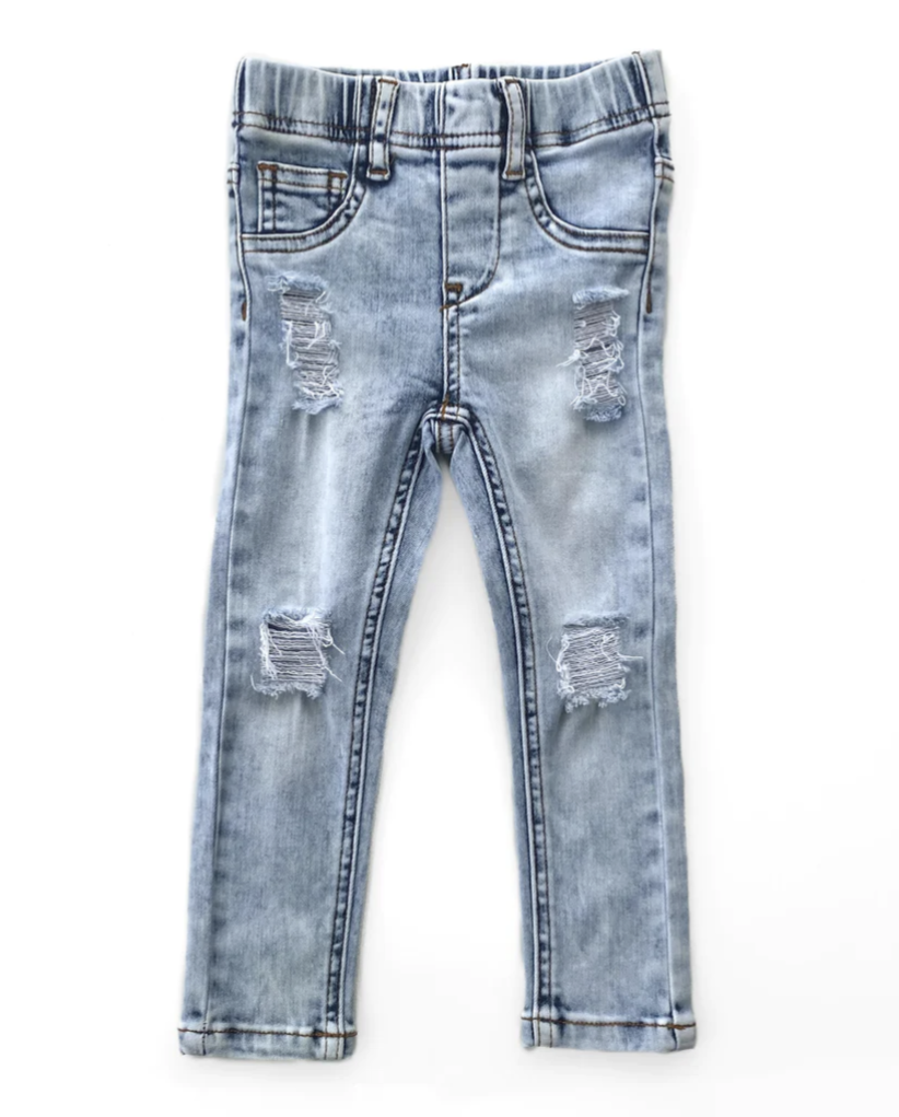Distressed Light Wash Jeans