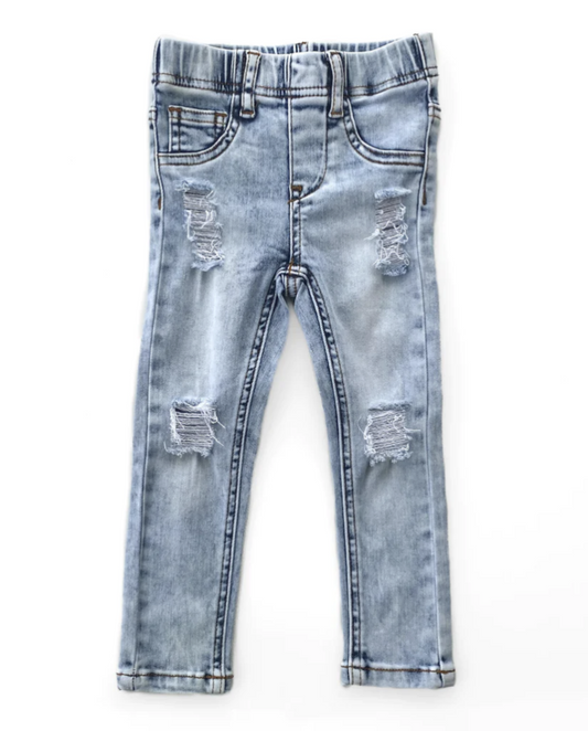Distressed Light Wash Jeans