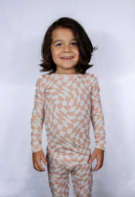 Sandy Checks Bamboo Set