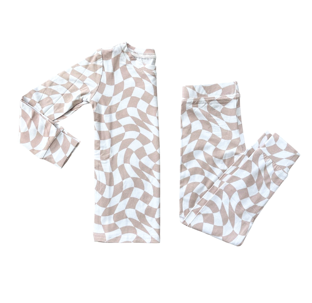 Sandy Checks Bamboo Set