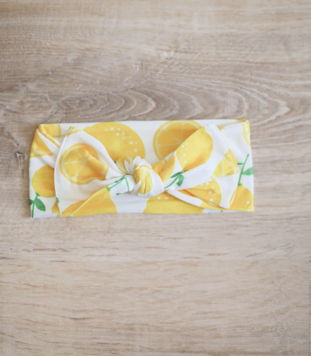 Lucky Lemons Bow Headband