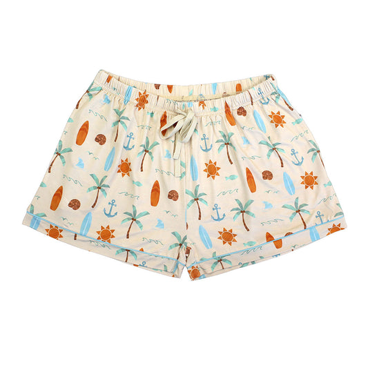 Chasing Waves Surfboard Bamboo Women's Pajama Shorts