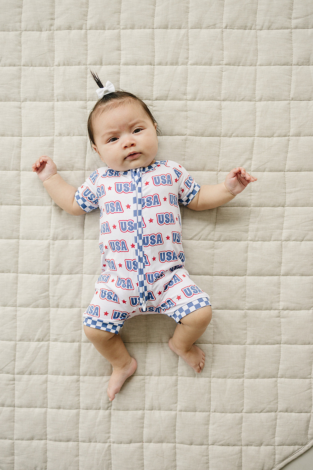 Bamboo Shorty Romper | USA