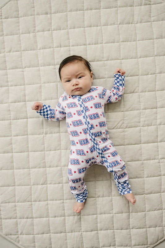 Bamboo Zip Romper  | USA