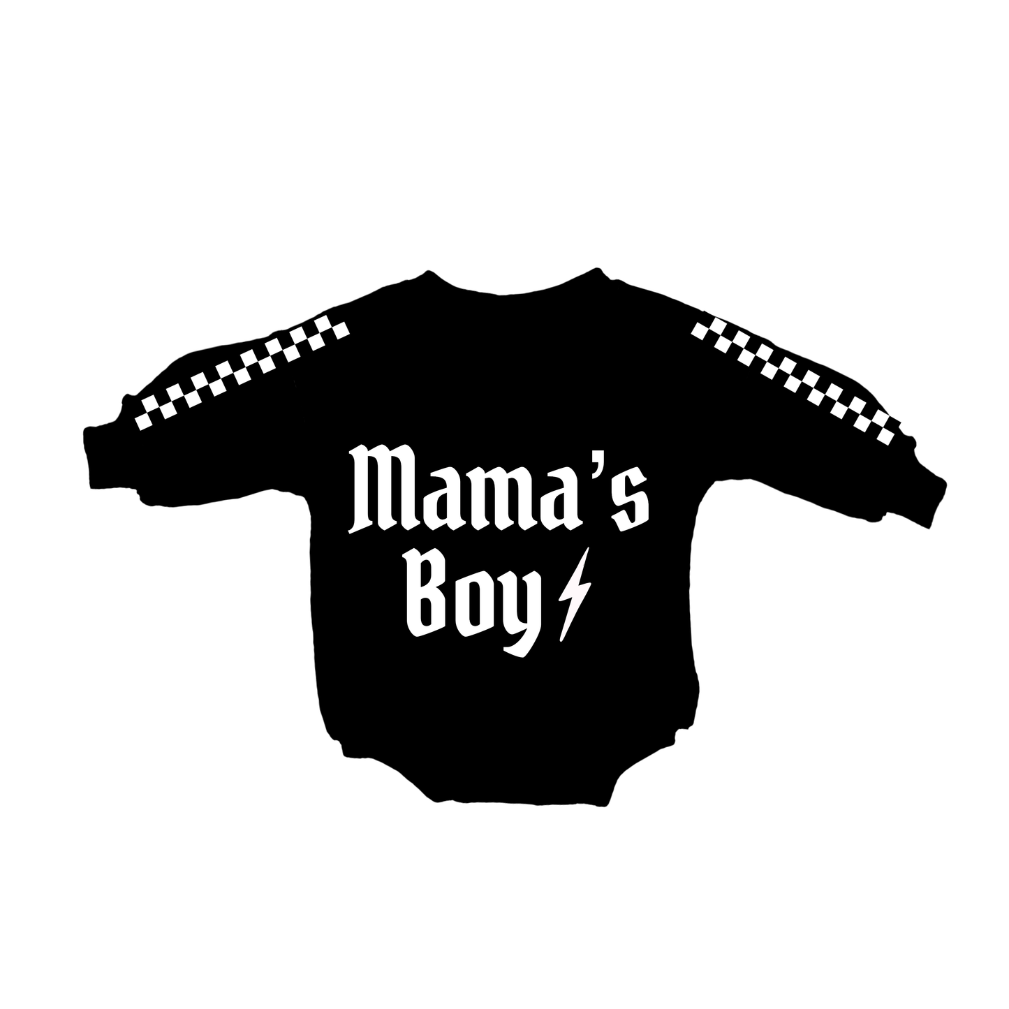 Mama’s Boy | Black Bamboo Bubble Romper