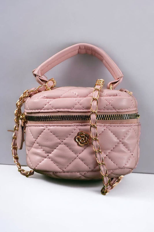 Pink Stitched Girls Mini Purse